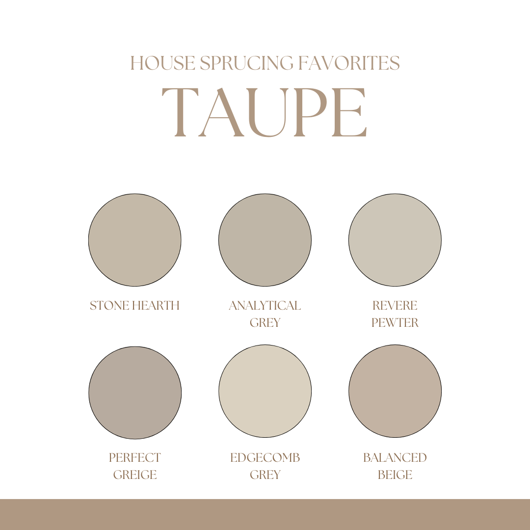 Favorite Taupe Paint Colors at House Sprucing House Sprucing